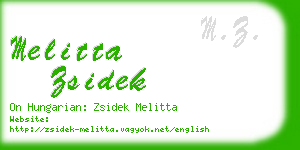 melitta zsidek business card